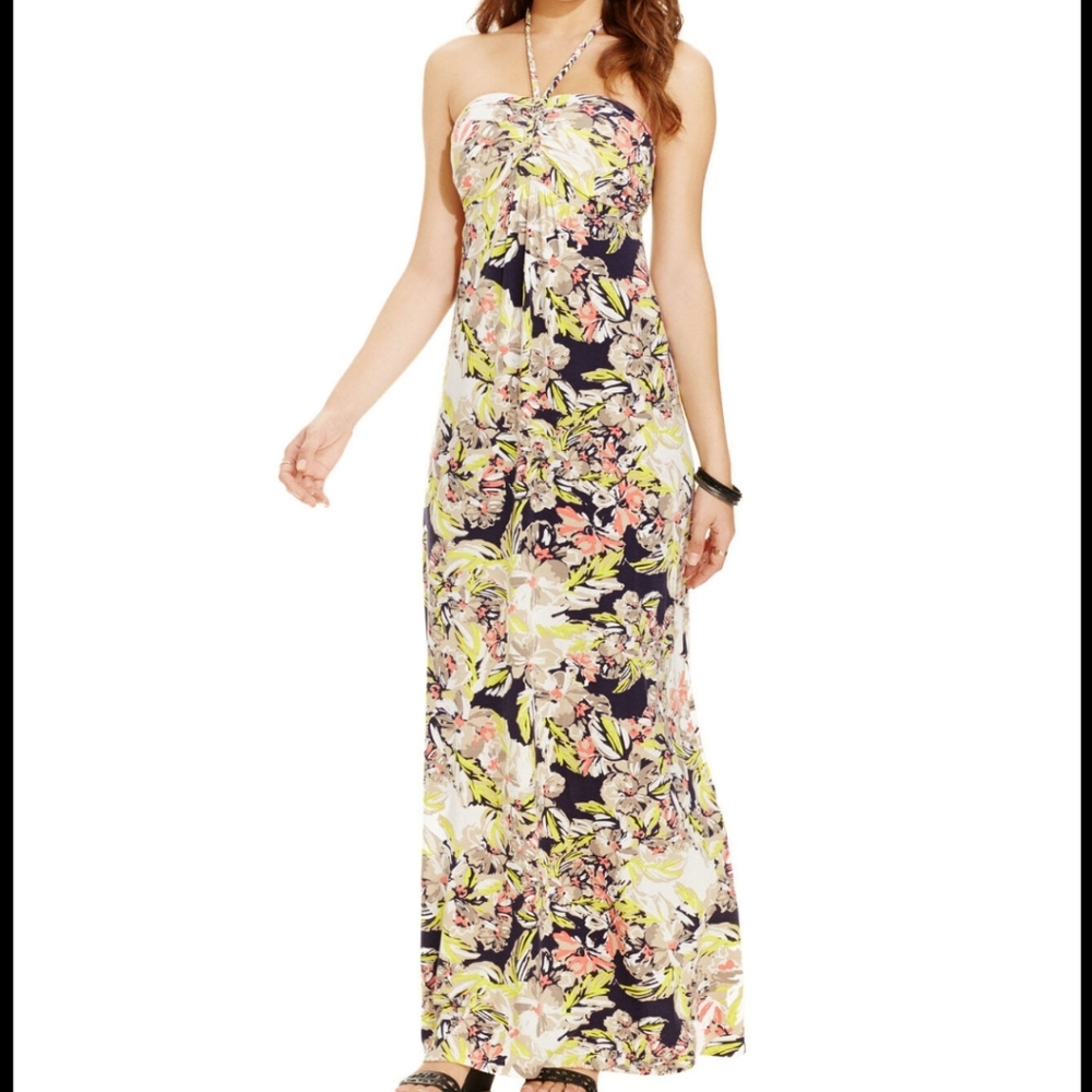 Love & Fire Floral Halter Maxi Dress